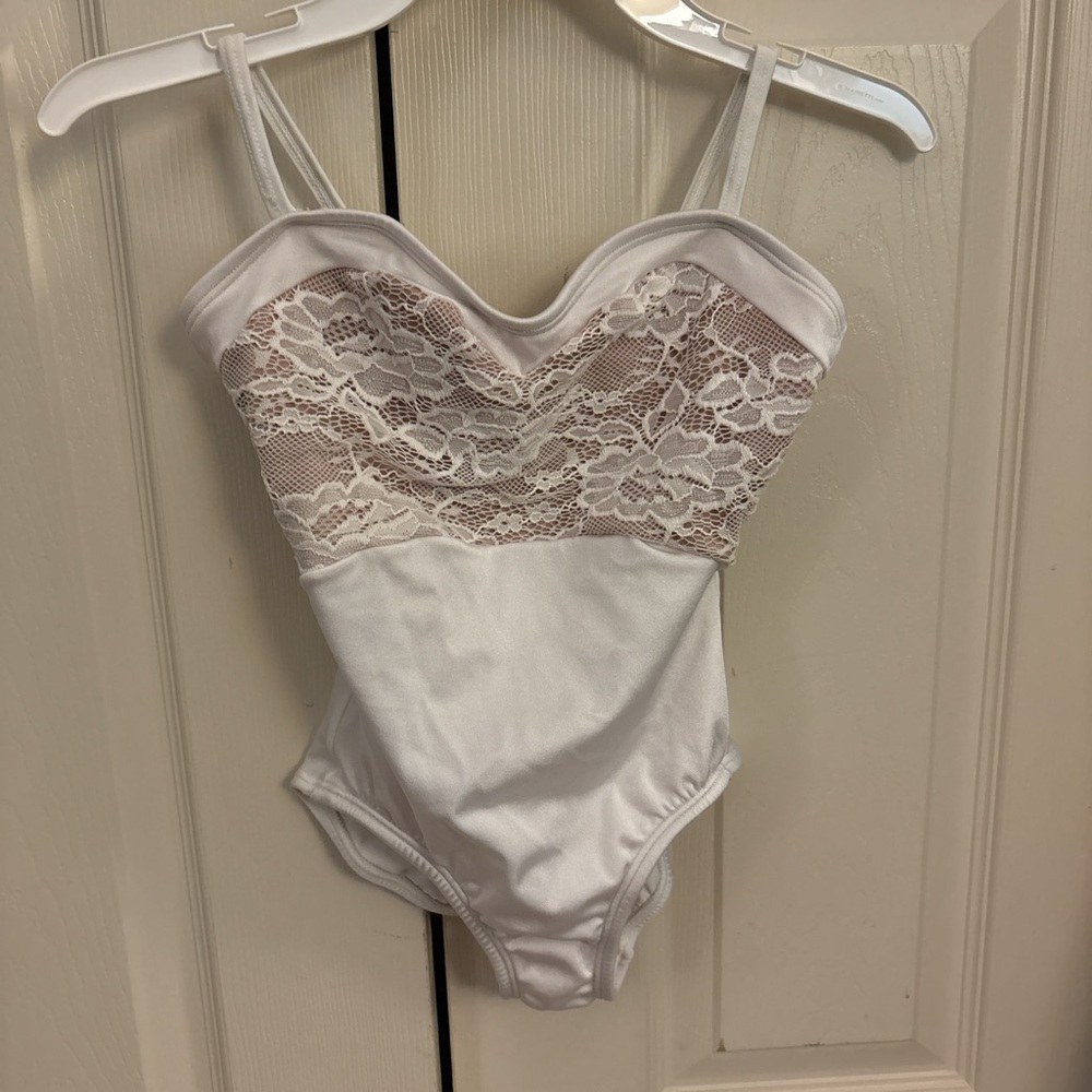 Balera White Lace Kids Bodysuit